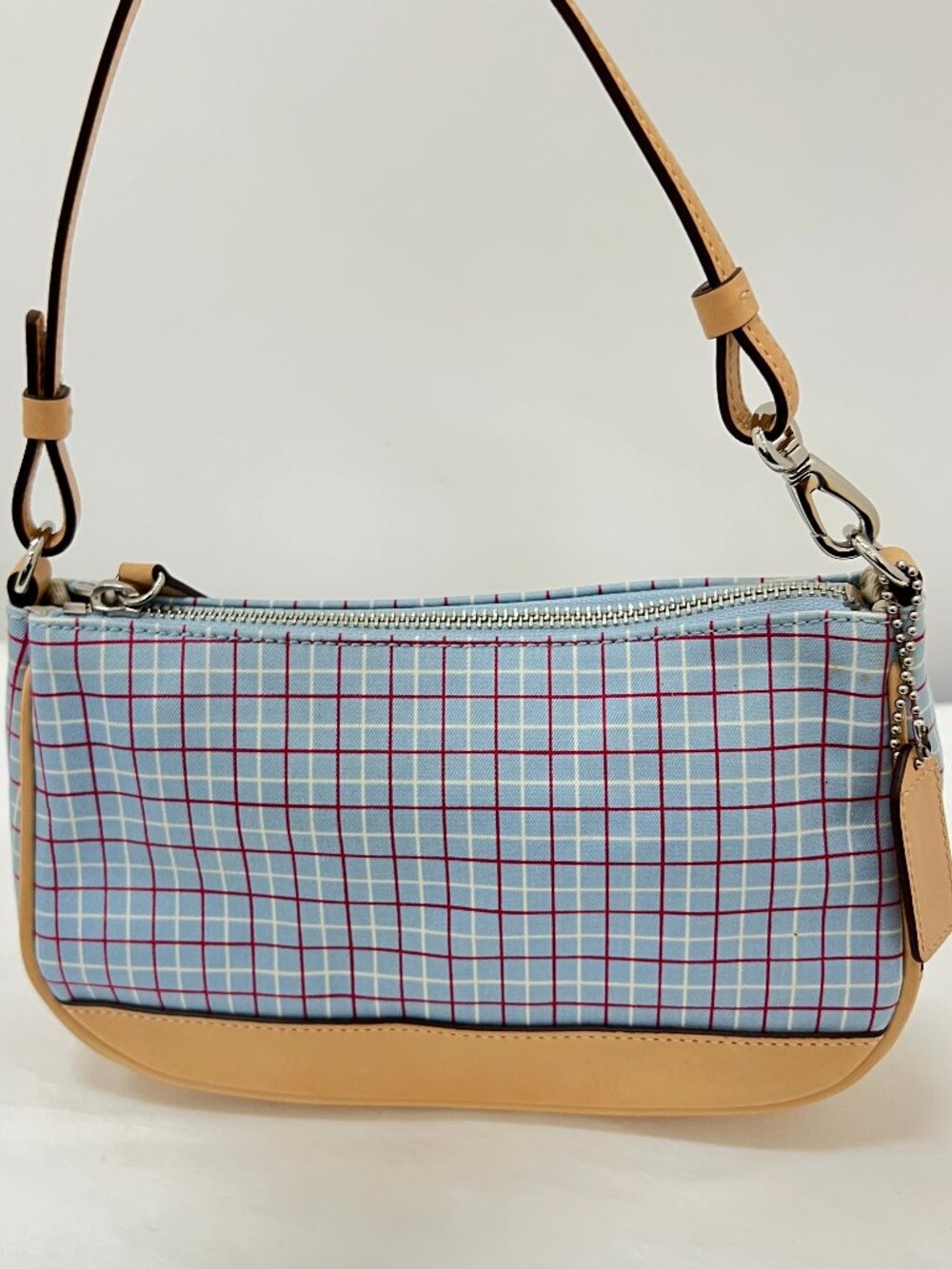 Coach Blue Plaid Small Bag in Style 7736